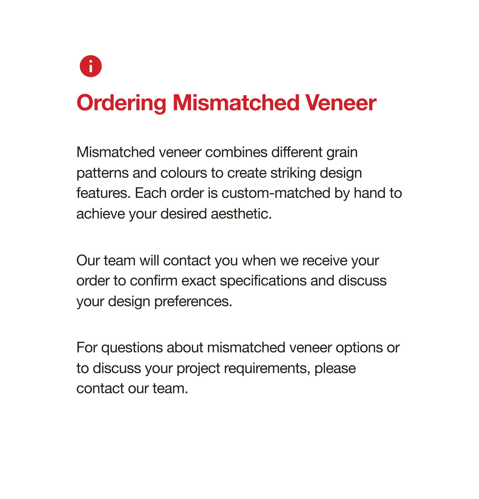 Brushbox Veneer Mismatched on Moisture Resistant MDF