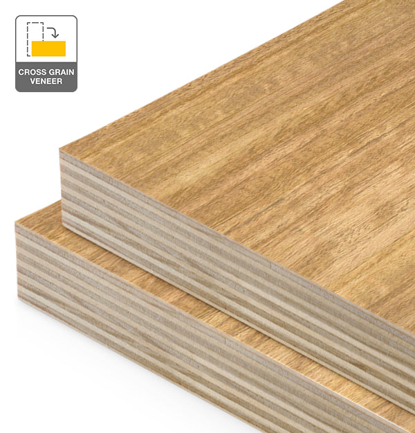 Plantation Oak Veneer Quarter Cut Cross Grain on Plywood