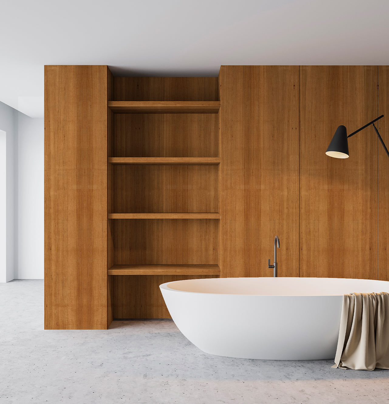 Teak Veneer Quarter Cut Sample