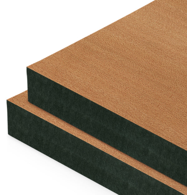 Silky Oak Veneer Quarter Cut on Black MDF
