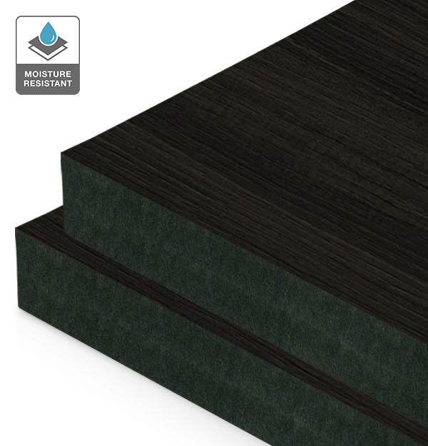 Vento Walnut EVOGRAIN Hyperreal on Black Moisture Resistant MDF