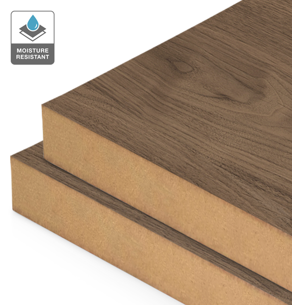 Warm Walnut EVOGRAIN Hyperreal on Moisture Resistant MDF