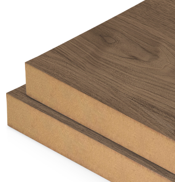 Warm Walnut EVOGRAIN Hyperreal on MDF