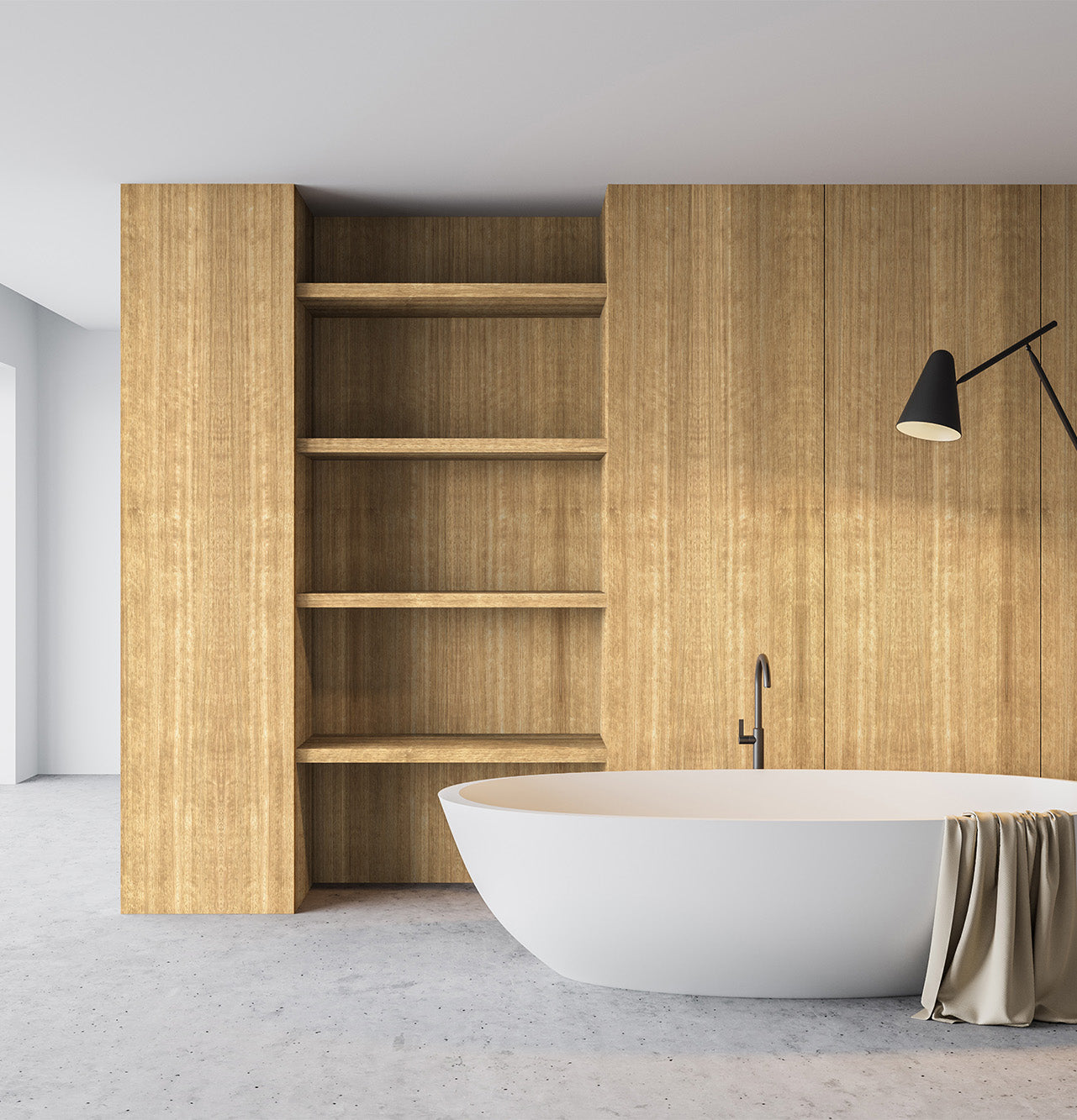 Tasmanian Ash Veneer Quarter Cut on HMR Moisture Resistant Particleboard