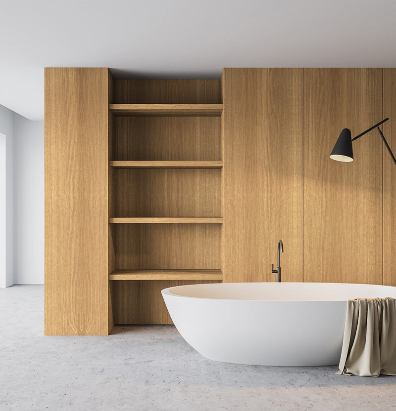 American Oak Veneer Quarter Cut on HMR Moisture Resistant Particleboard