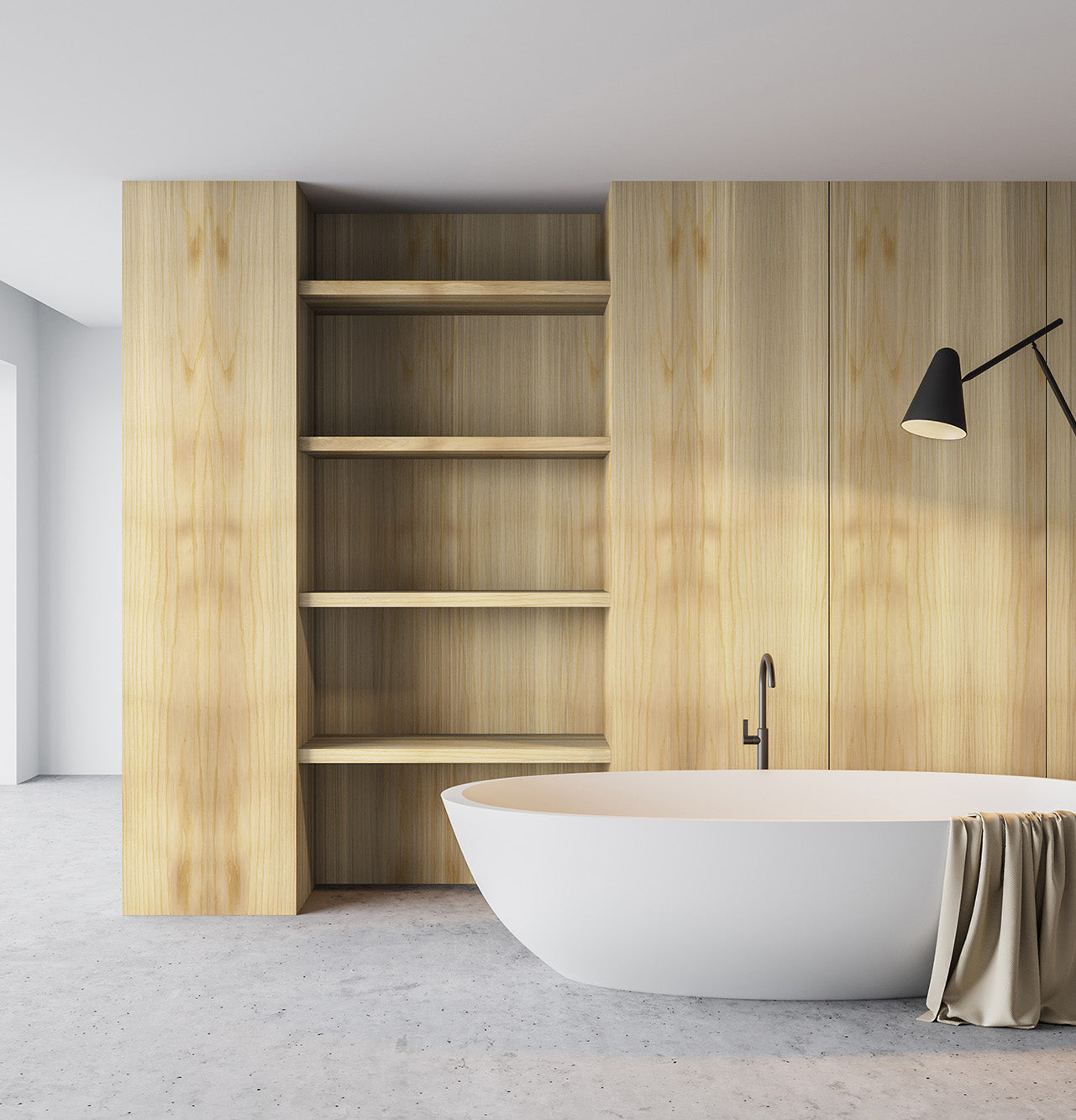 European Ash Veneer Crown Cut on MDF