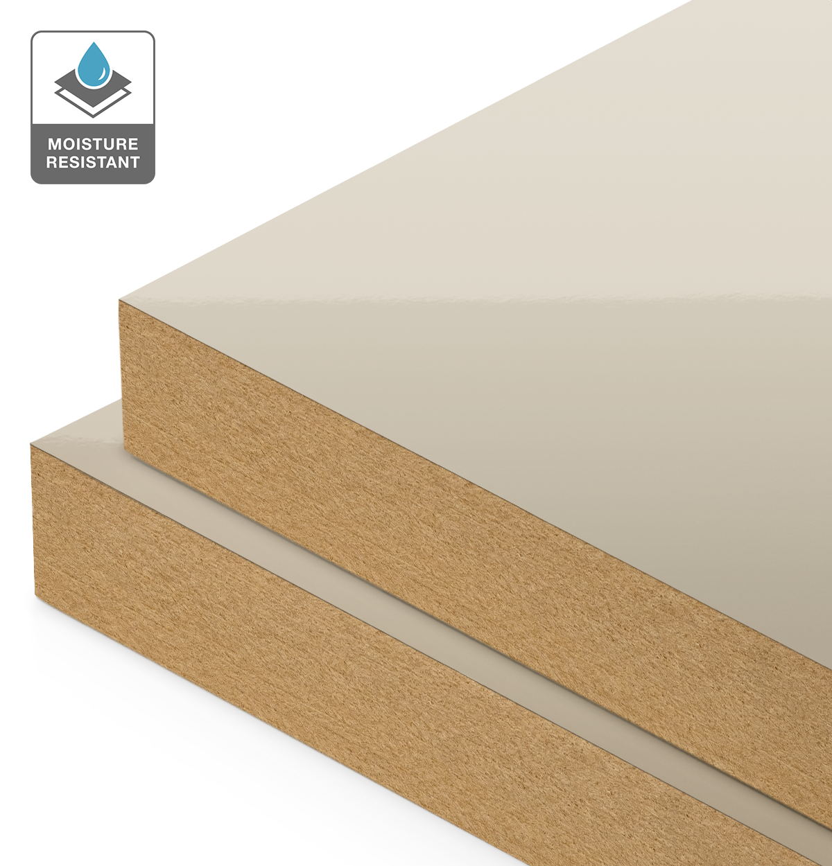 Formica Mist Grey on Moisture Resistant MDF