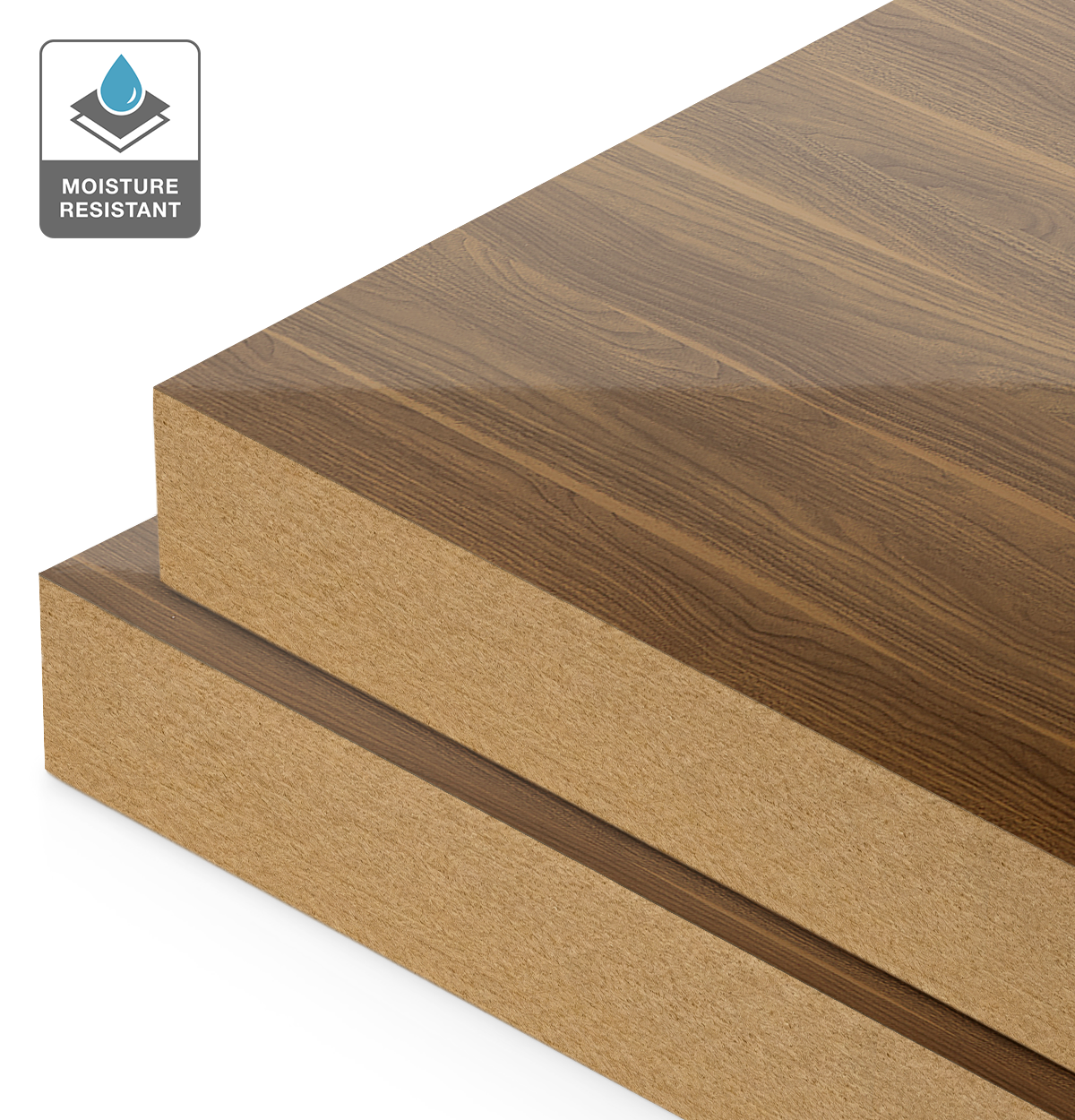 Formica Natale Walnut on Moisture Resistant MDF