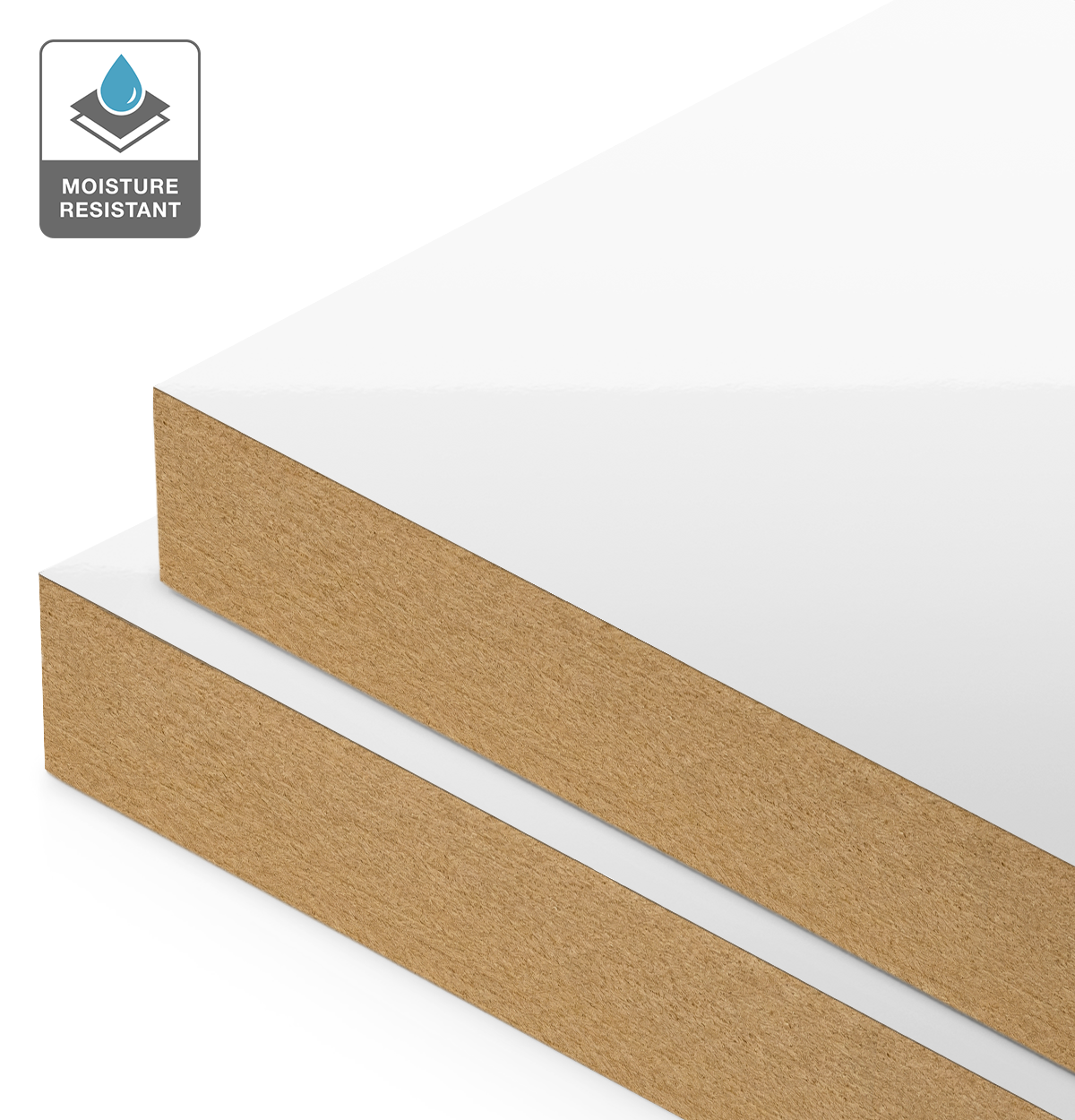 Formica Snowdrift on Moisture Resistant MDF