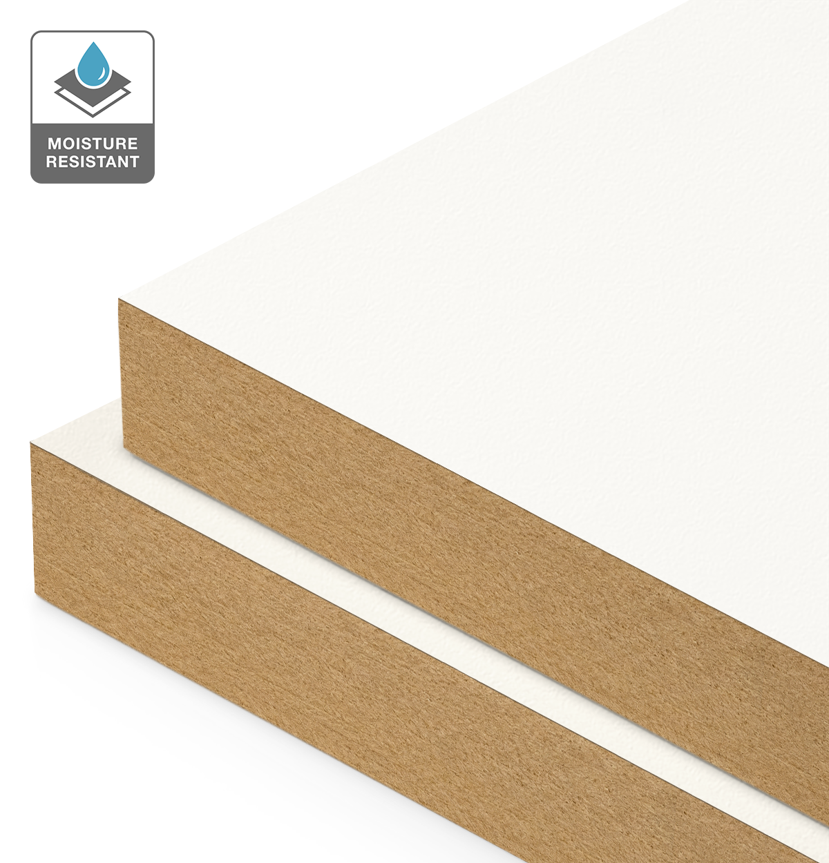 Formica Crystal White on Moisture Resistant MDF