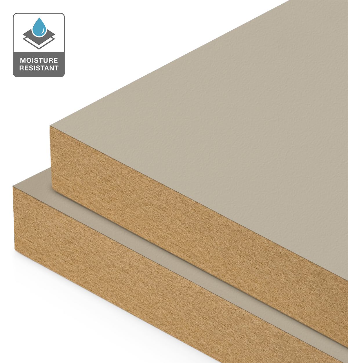 Formica Dawn Grey on Moisture Resistant MDF
