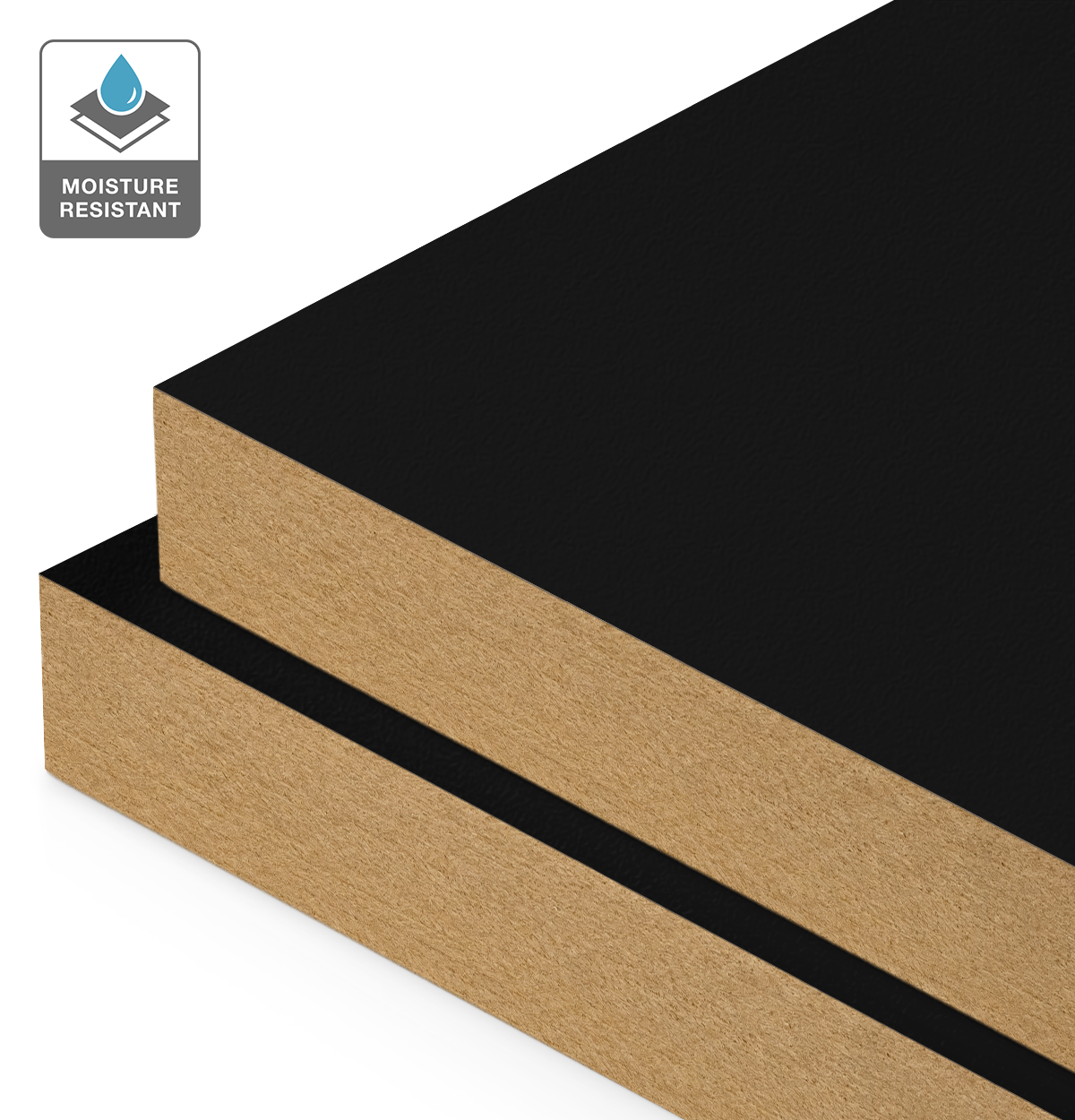 Formica Black on Moisture Resistant MDF