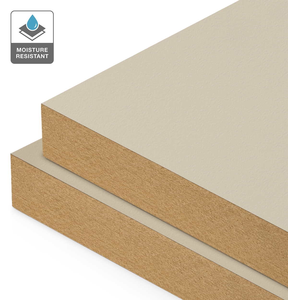 Formica Mist Grey on Moisture Resistant MDF