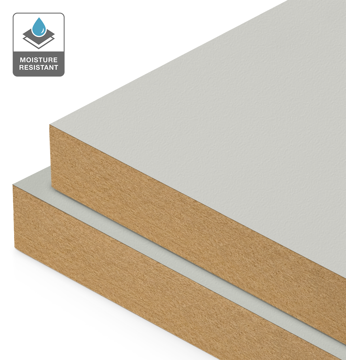Formica Seal Grey on Moisture Resistant MDF