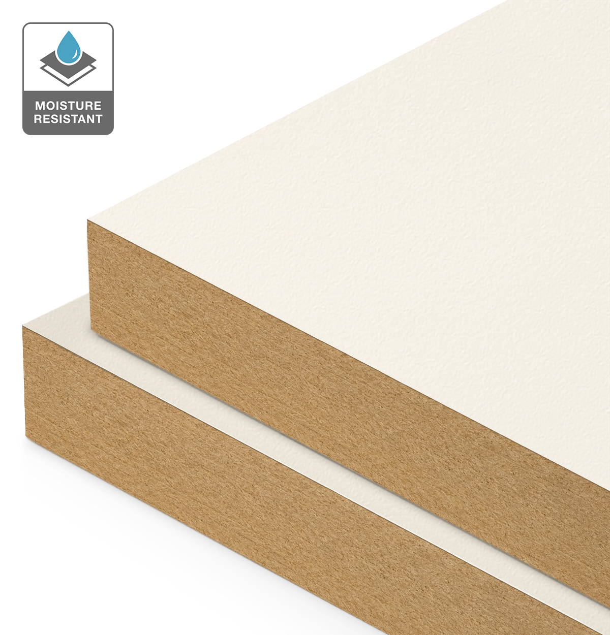 Formica Simply White on Moisture Resistant MDF