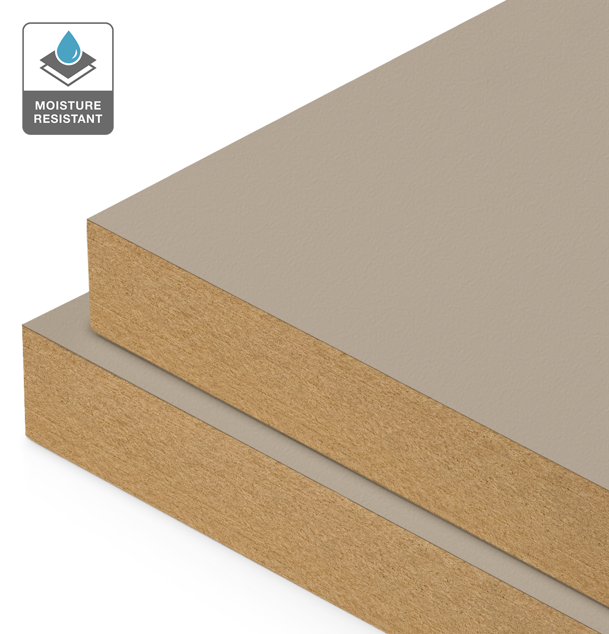 Formica Stony Grey on Moisture Resistant MDF