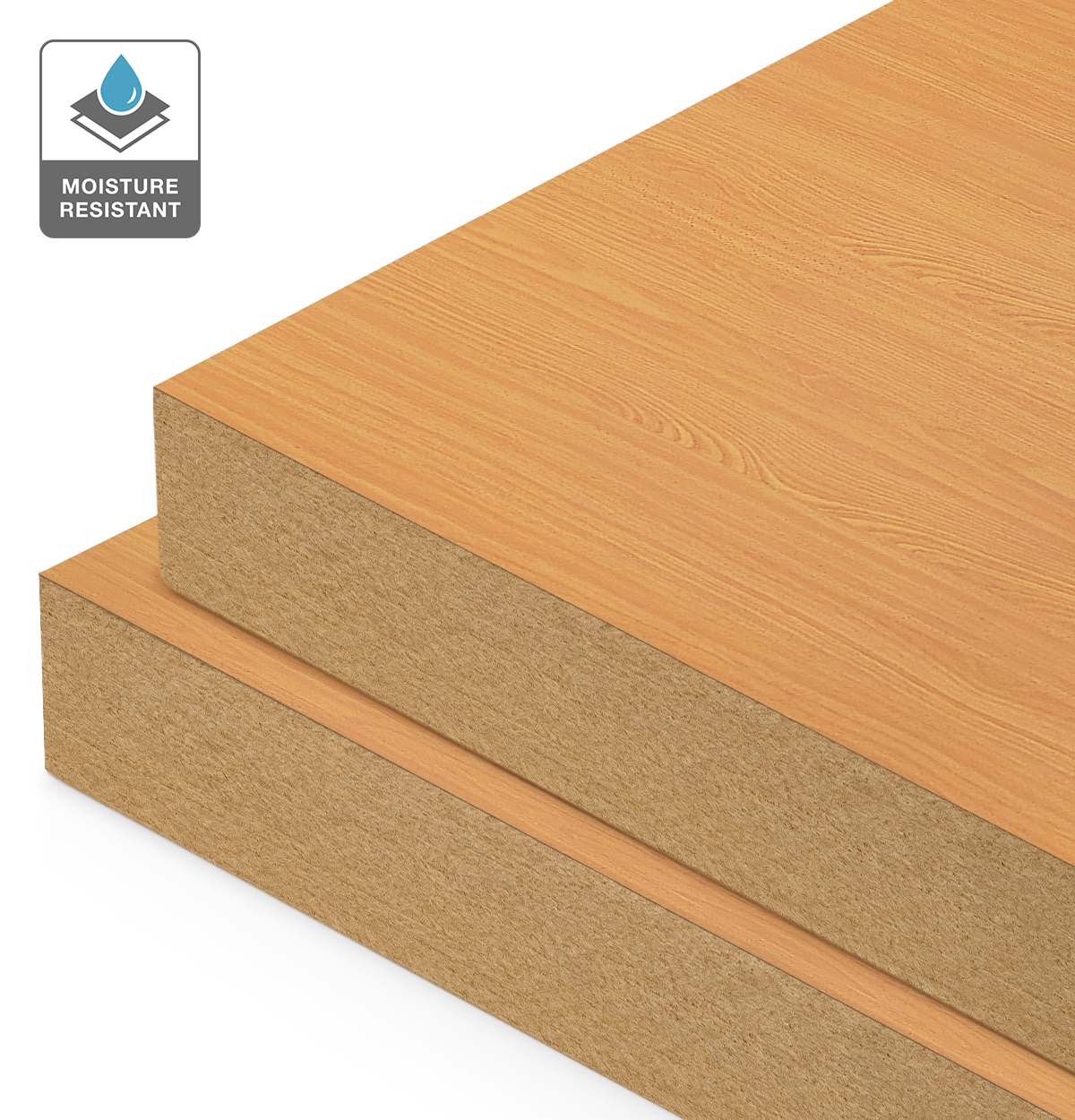 Formica Golden Beech on Moisture Resistant MDF