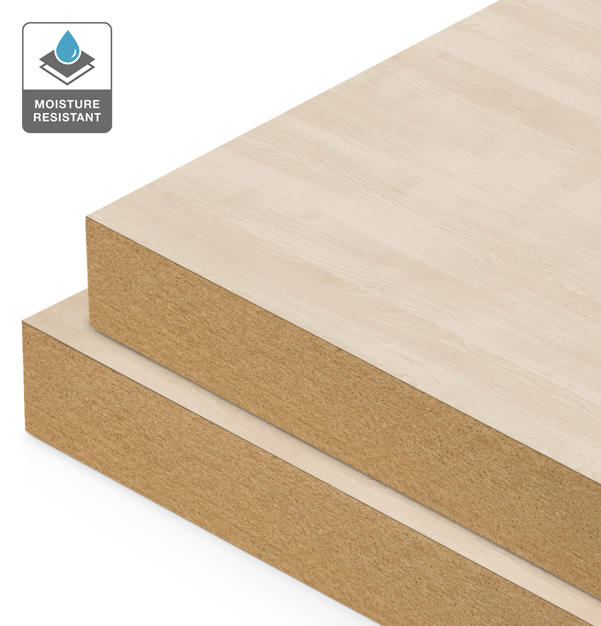 Formica Sandy Birch on Moisture Resistant MDF