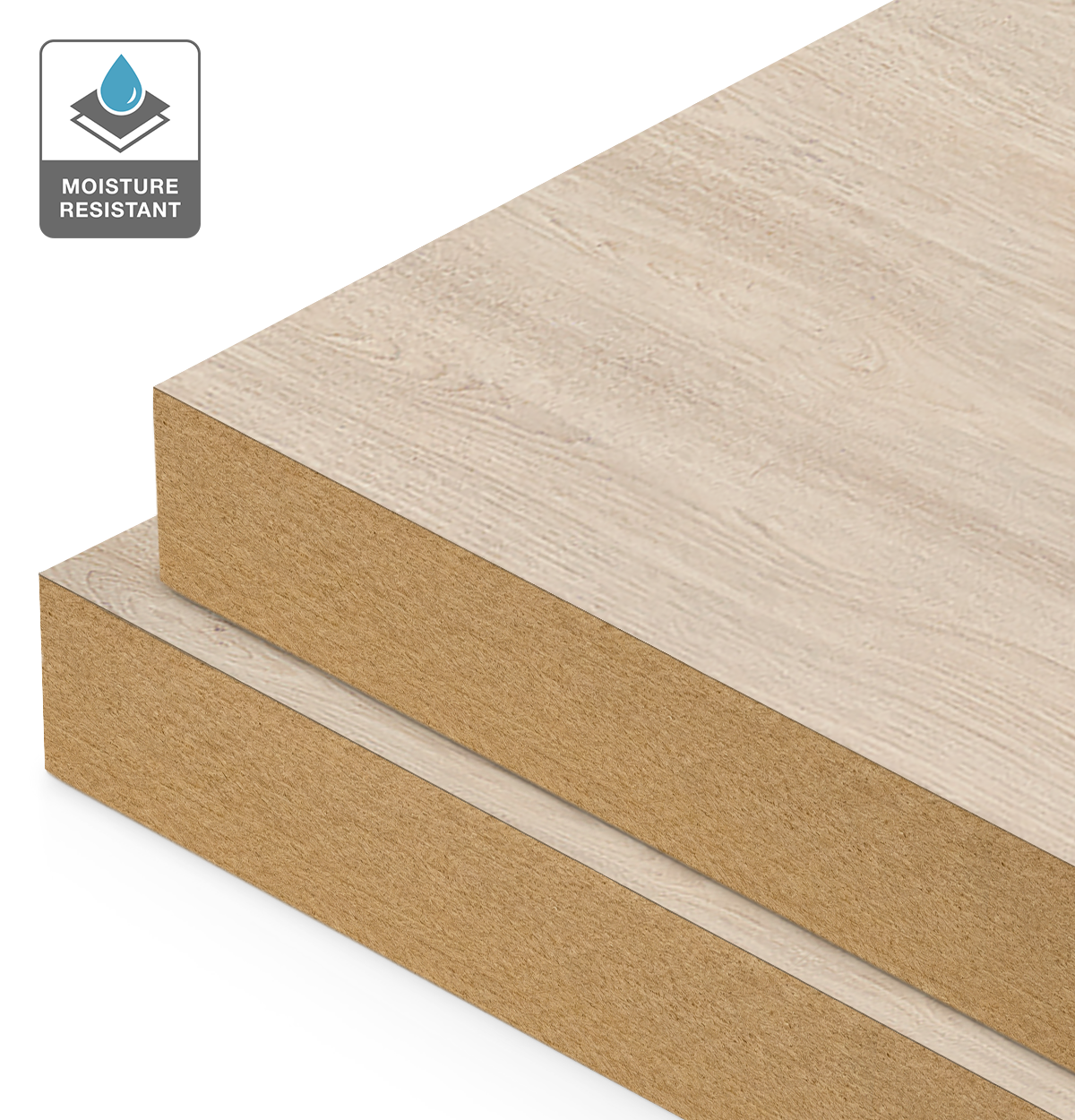 Formica Soft Oak on Moisture Resistant MDF
