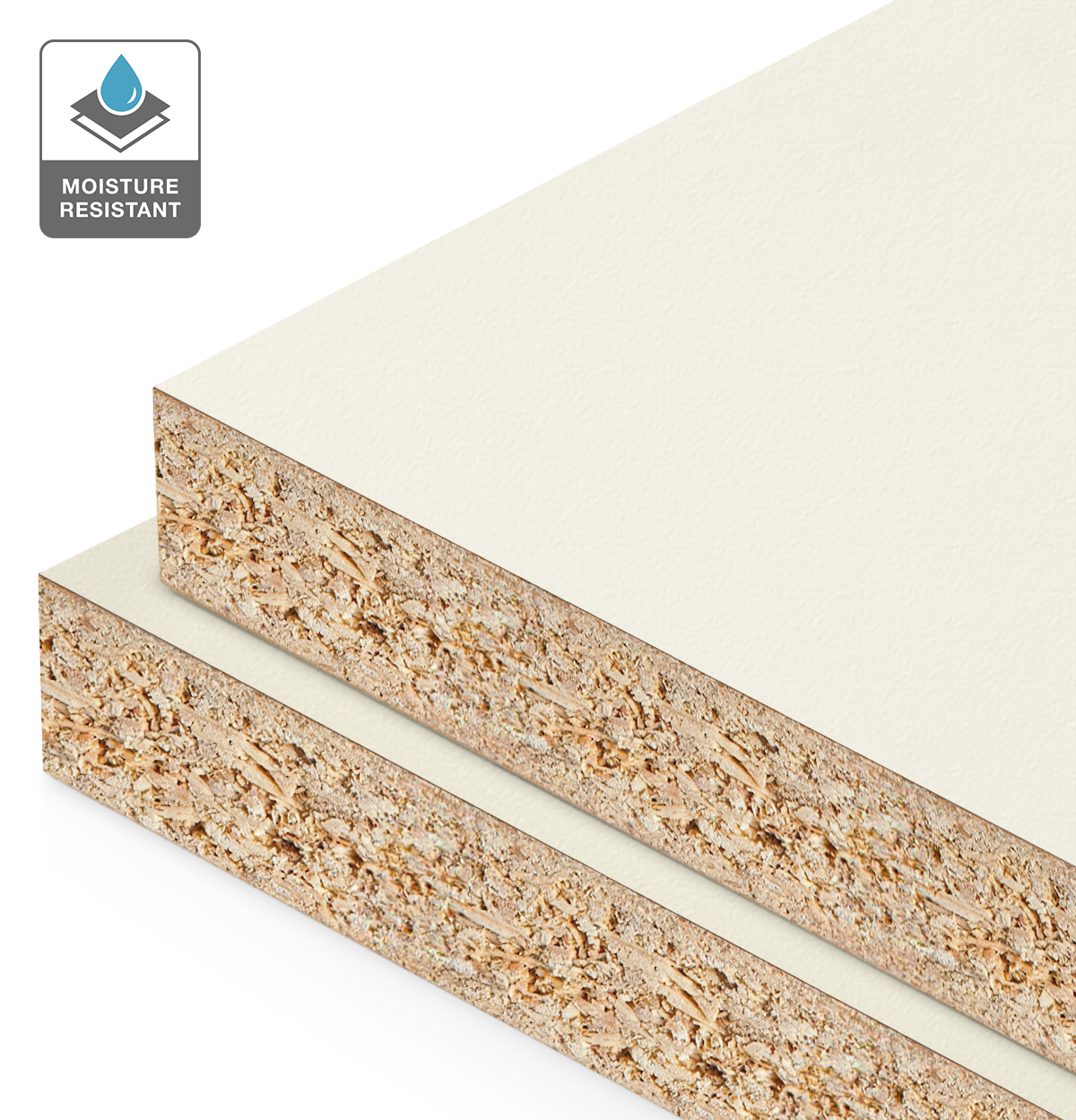 Formica Warm White on Moisture Resistant Particleboard