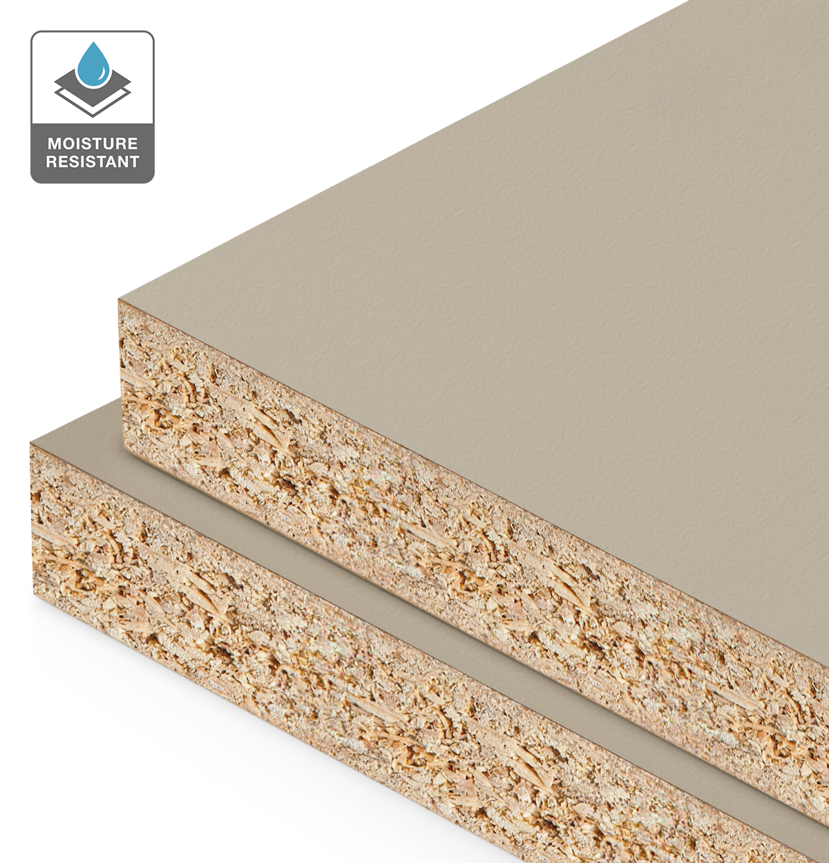 Formica Dawn Grey on Moisture Resistant Particleboard