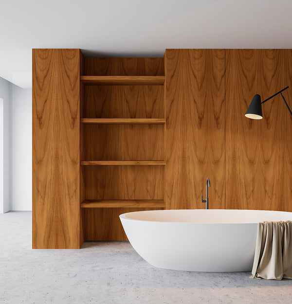 Teak Veneer Crown Cut Sample