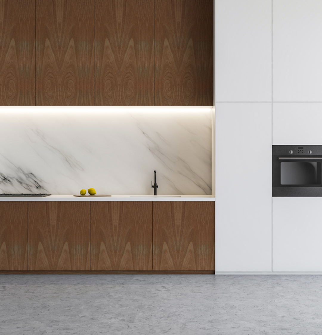 Ironbark Veneer Crown Cut on Moisture Resistant MDF