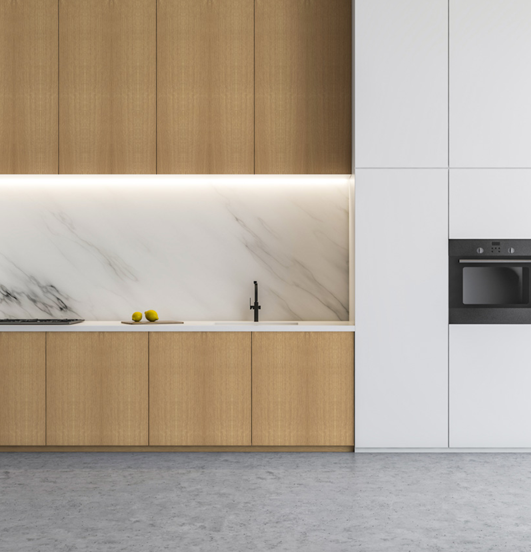 American Oak Veneer Quarter Cut on HMR Moisture Resistant Particleboard